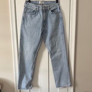 Agolde Mia Mid Rise Straight-Leg Denim Jeans